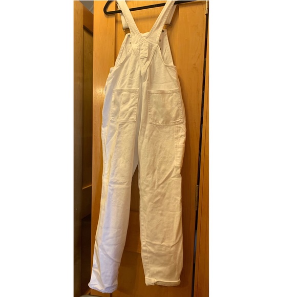 LF Ripped White Jean Overalls - Picture 7 of 7